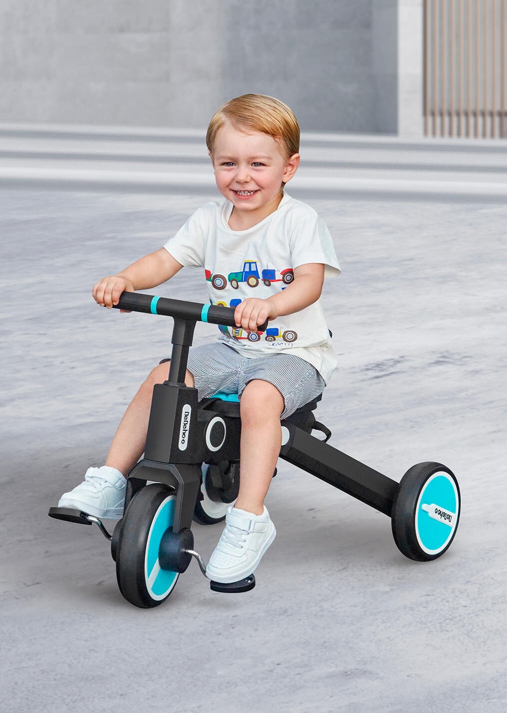 Детский трехколесный велосипед-трансформер Xiaomi BeBehoo Multifunctional Children Tricycle Standard (SL-168) Blue (Голубой)