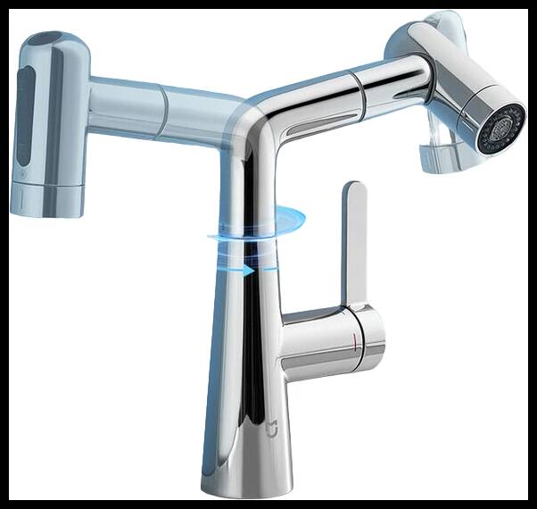 Смеситель с выдвижным изливом Xiaomi Mijia Pull-out Basin Faucet S1 (MJCLSMPLT01DB) Silver (Серебристый)
