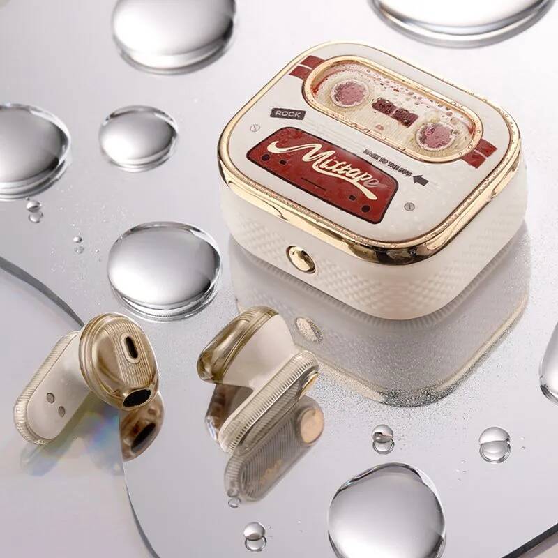Беспроводные наушники Xiaomi Rock Retro Style TWS Earphone Retro Mix Tape Beige (Бежевый)