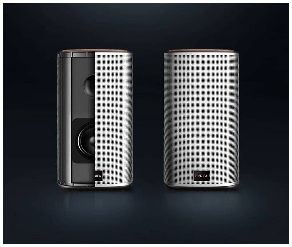 Колонки портативные Xiaomi BINNIFA Desktop Computer Stereo Bluetooth Speaker Play 2D Gray (Серый)