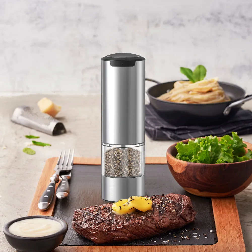 Электрическая мельница для перца и соли Circle Joy Electric Grinder (KYMQ-33A-H) Silver (Серебристый)