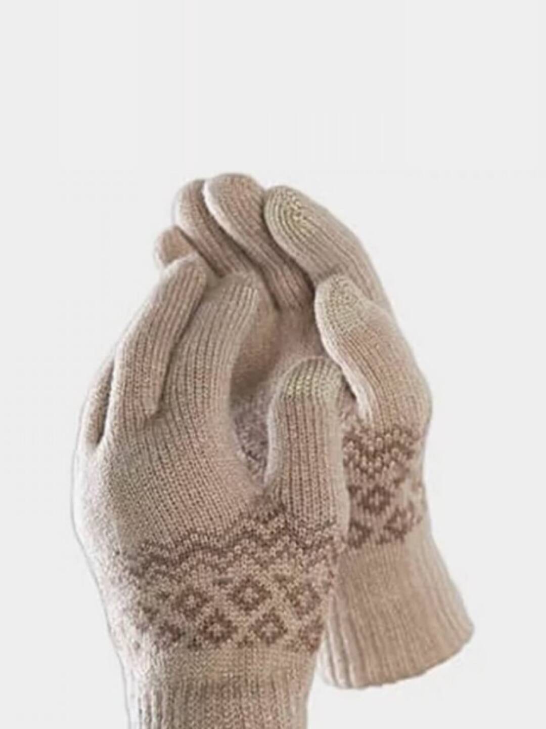 Перчатки для сенсорных экранов Xiaomi FO Touch Wool Gloves Beige (Бежевый) Перчатки для сенсорных экранов Xiaomi FO Touch Wool Gloves Beige (Бежевый)