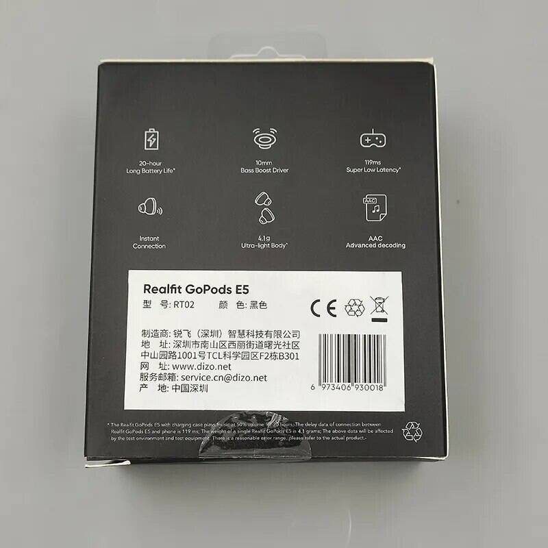 Беспроводные наушники Realme Dizo Realfit GoPods E5 (RT02) Black (Черный) Global Version