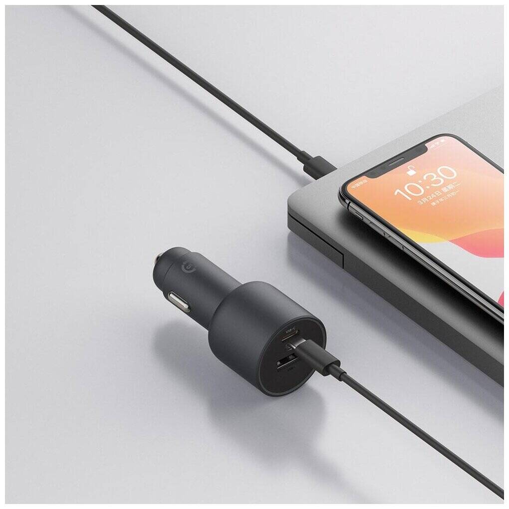Автомобильное зарядное устройство Xiaomi Car Charger Fast Charging Version 1А1С 100W (CC007ZM) Black (Черный)