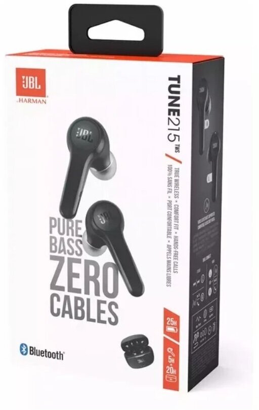Беспроводные наушники JBL Tune 215 Black (Черный)
