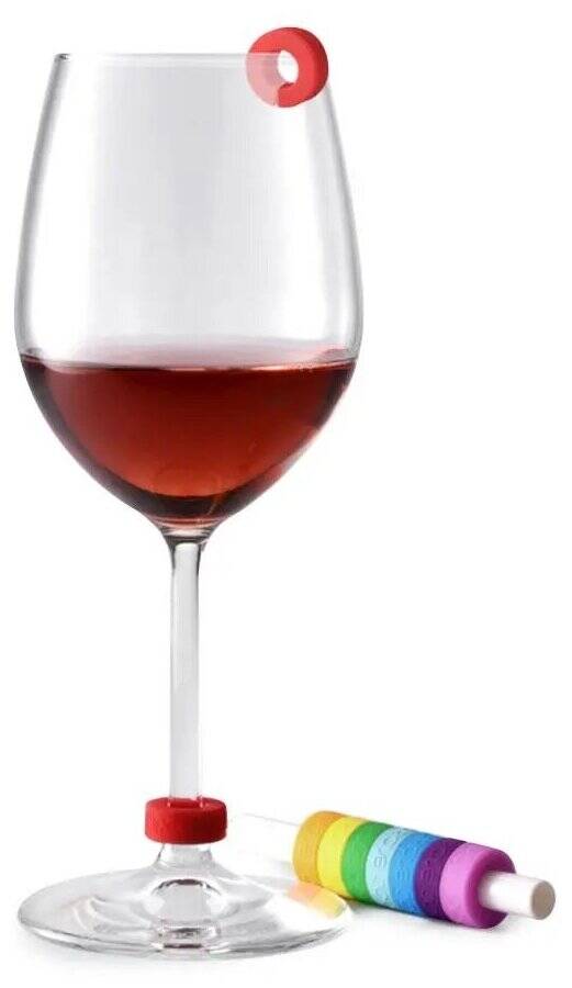 Цветные колечки для бокалов Circle Joy Wine Cup Identification Ring (разноцветный) Color (Цветной)