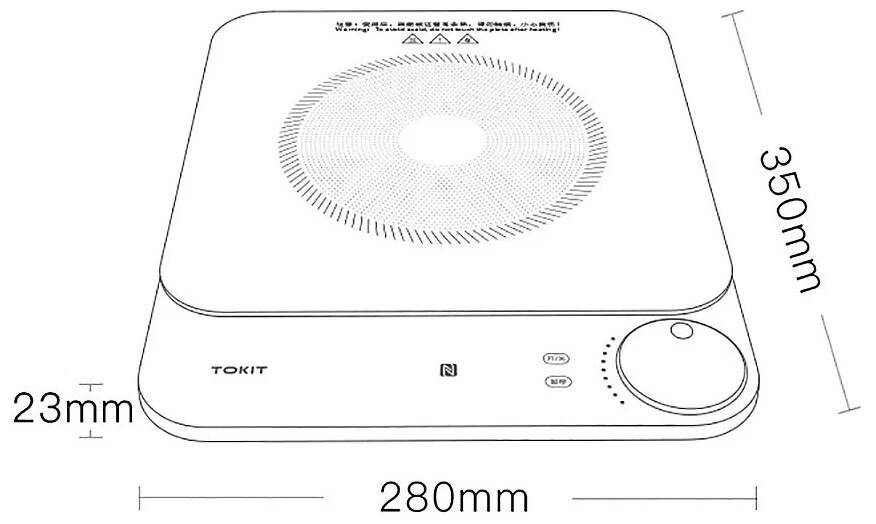 Индукционная плита Tokit (TCL03M) Gray (Серый)