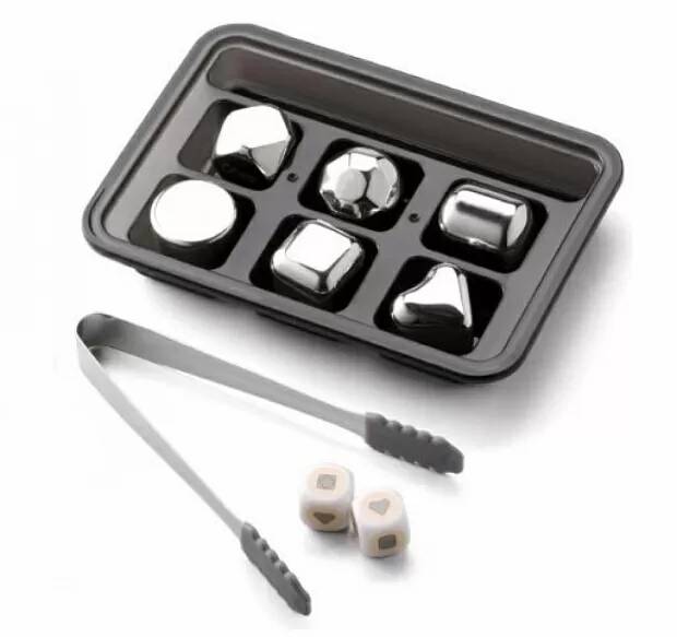 Охлаждающие камни для виски (6 шт.) Circle Joy Ice Cubes CJ-BK02 Silver (Серебристый)