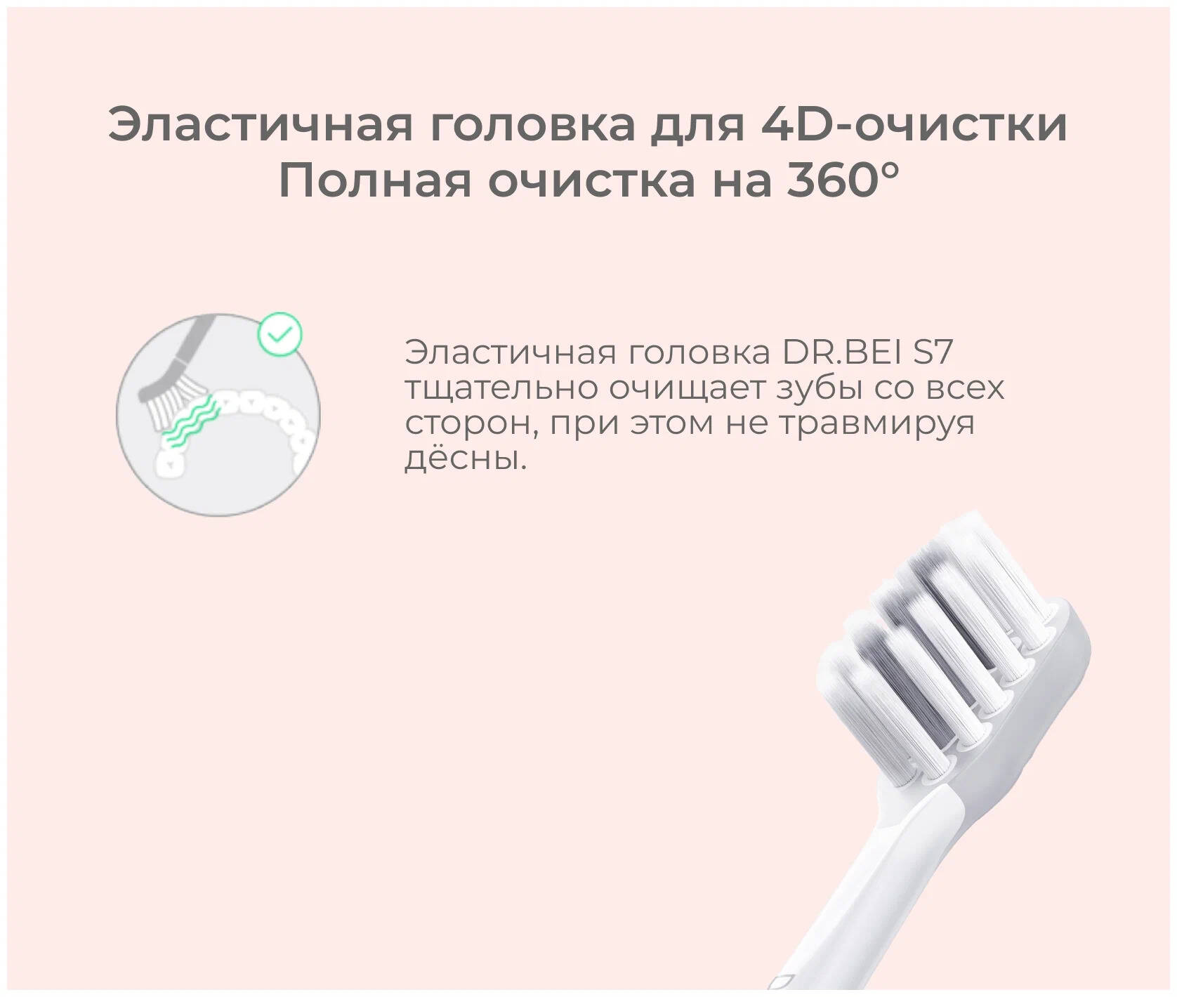 Электрическая зубная щетка DR.BEI Sonic Electric Toothbrush S7 White (Белый) Электрическая зубная щетка DR.BEI Sonic Electric Toothbrush S7 White (Белый)