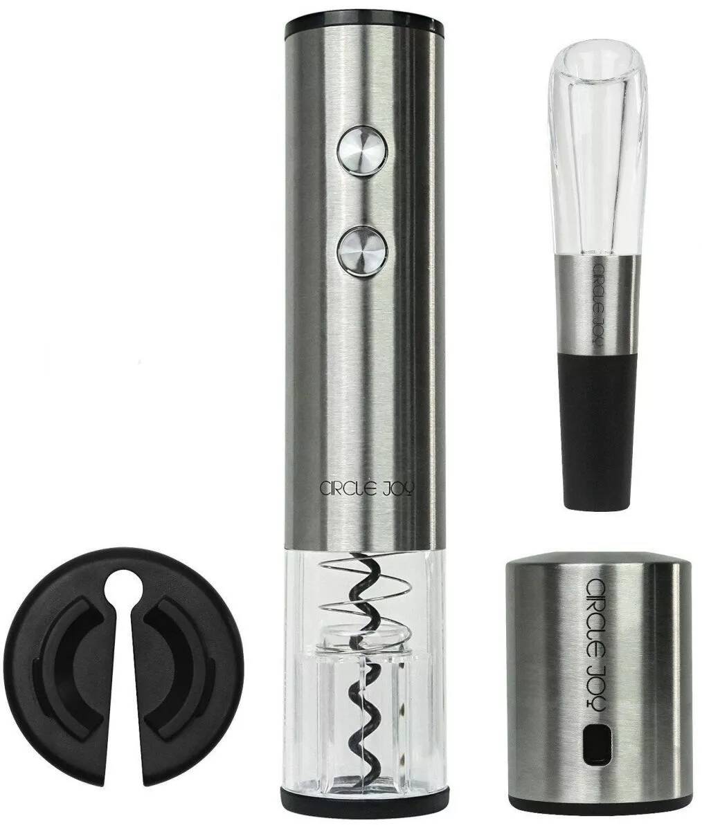 Винный набор 4 в 1 Circle Joy Set in a Gift Box CJ-TZ02 Silver (Серебристый)
