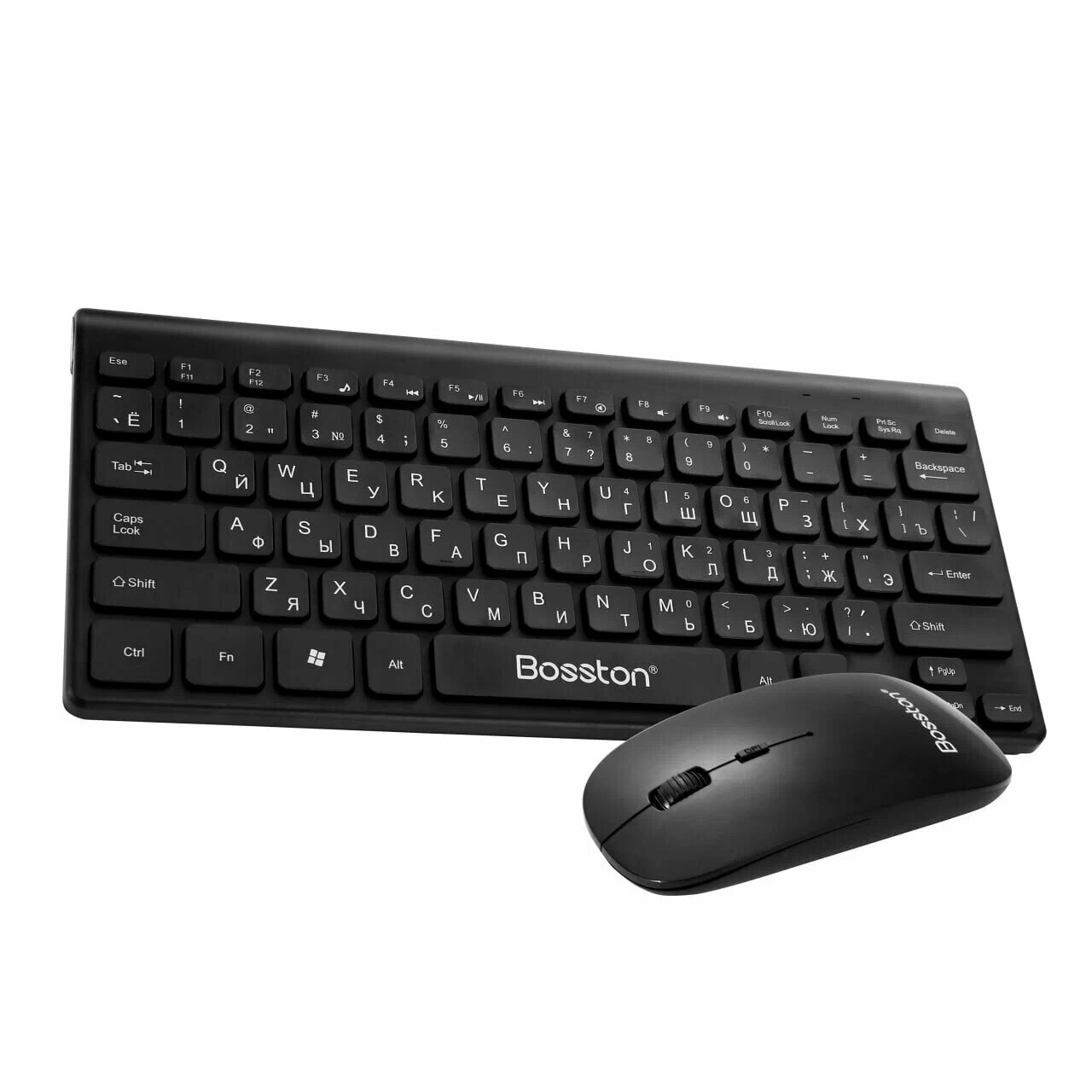 Беспроводная игровая клавиатура и мышка Bosston WS500 (Русские буквы) Black (Черный)