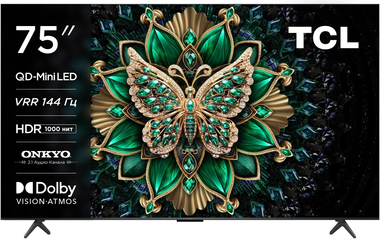 Телевизор TCL 75 C6K 4K QD-Mini LED Black (Черный) Global Version Телевизор TCL 75 C6K 4K QD-Mini LED Black (Черный) Global Version