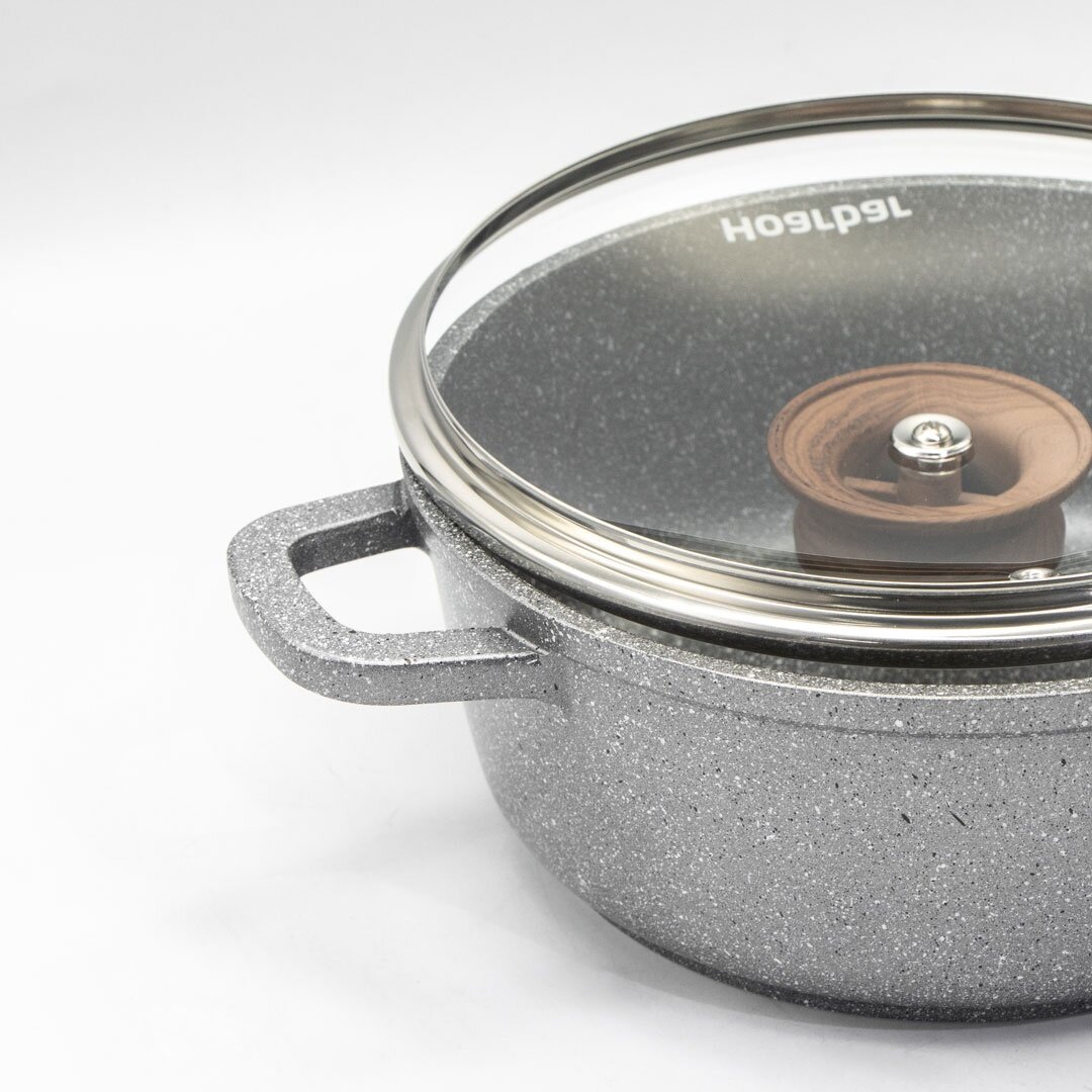 Кастрюля Hoarbar Casserole 20CM (A0320A) Gray (Серый)