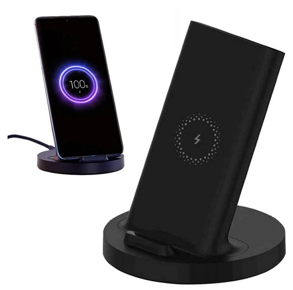Беспроводное зарядное устройство Xiaomi Vertical Wireless Charger 20W (WPC02ZM) Black (Черный)