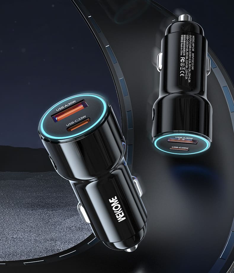 Автомобильное зарядное устройство WEKOME WP-C49 30W Black (Черный)