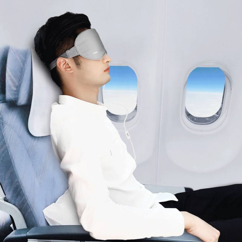 Маска для сна cогревающая Xiaomi PMA Graphene Heat Silk Blindfold Gray (Серый)