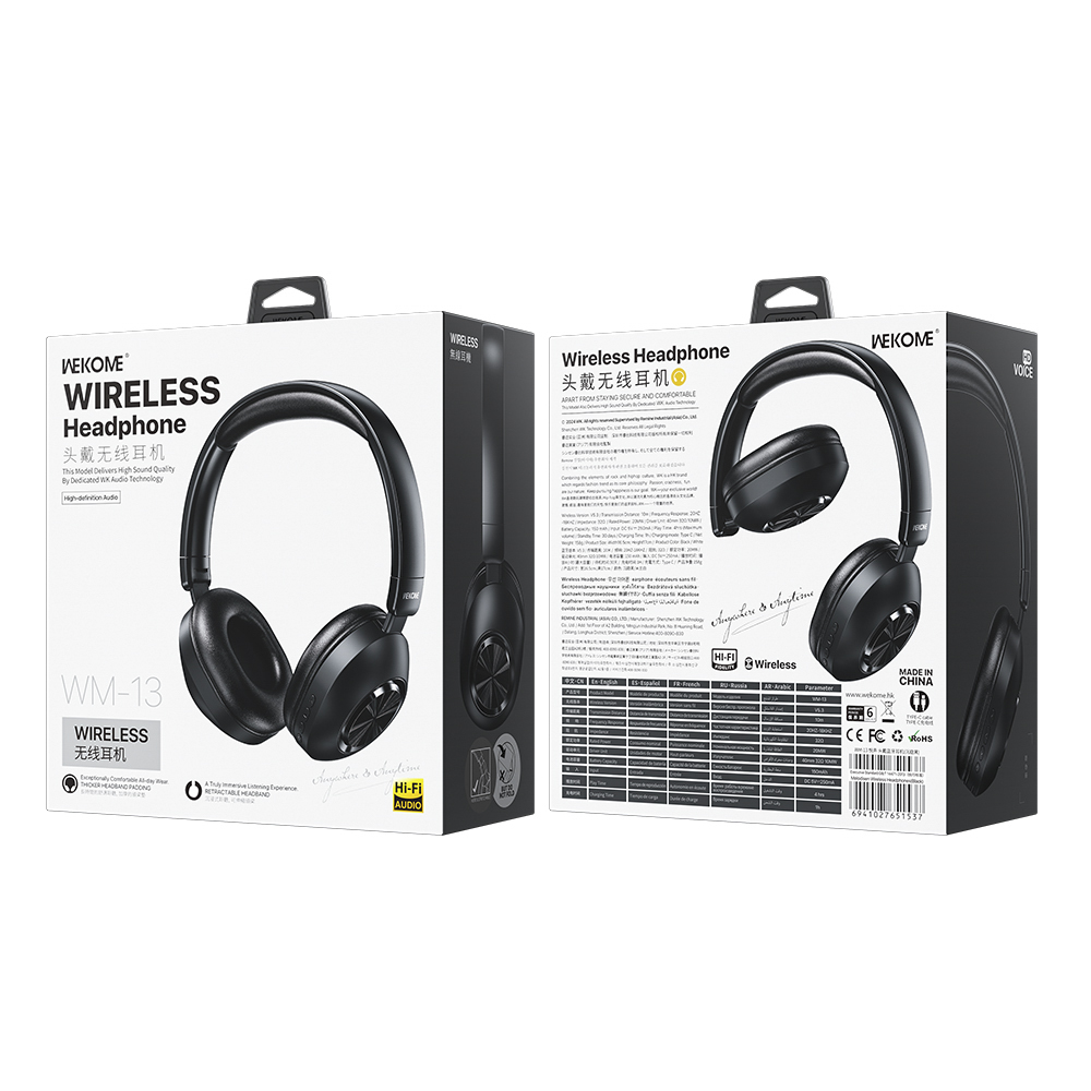 Беспроводные наушники WEKOME WM-13 Black (Черный)