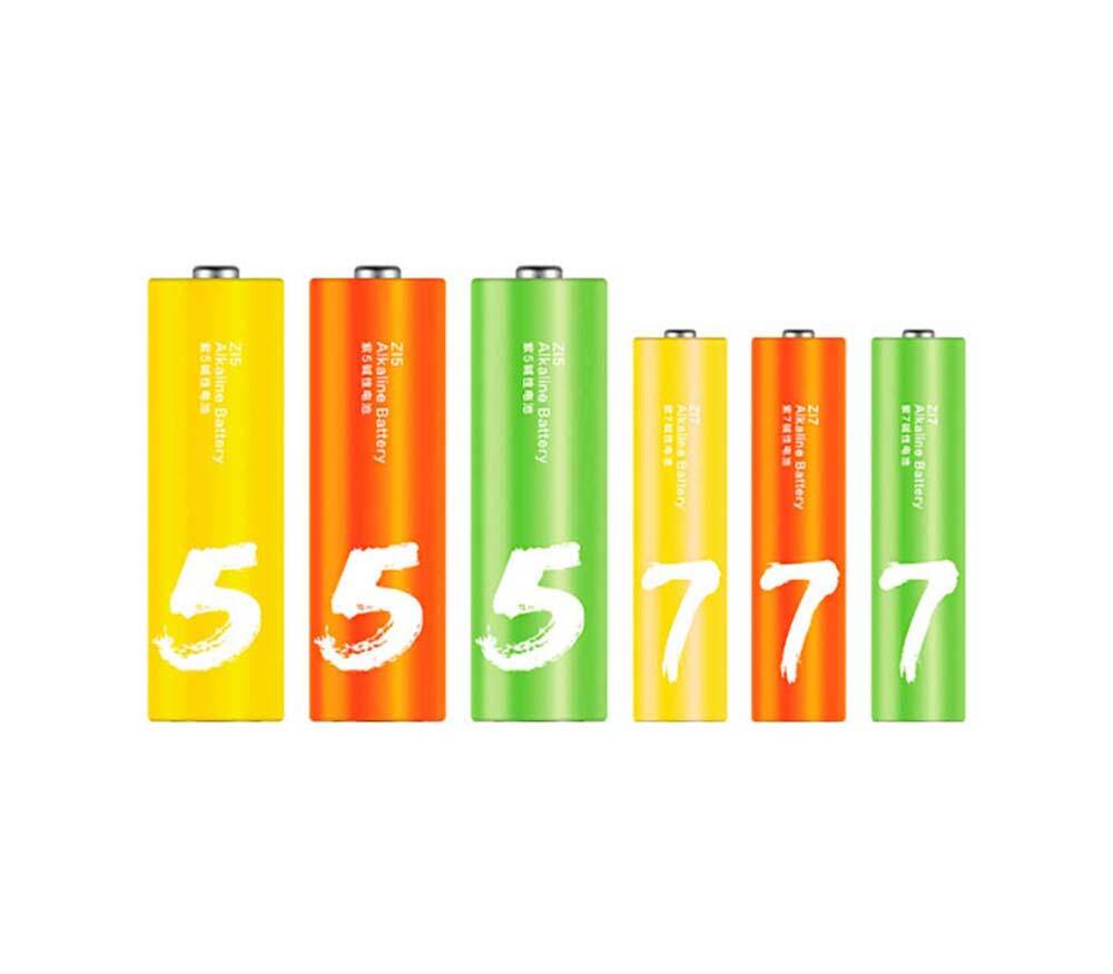 Батарейки Xiaomi Rainbow 5 AA + Rainbow 7 AAA (24 шт)