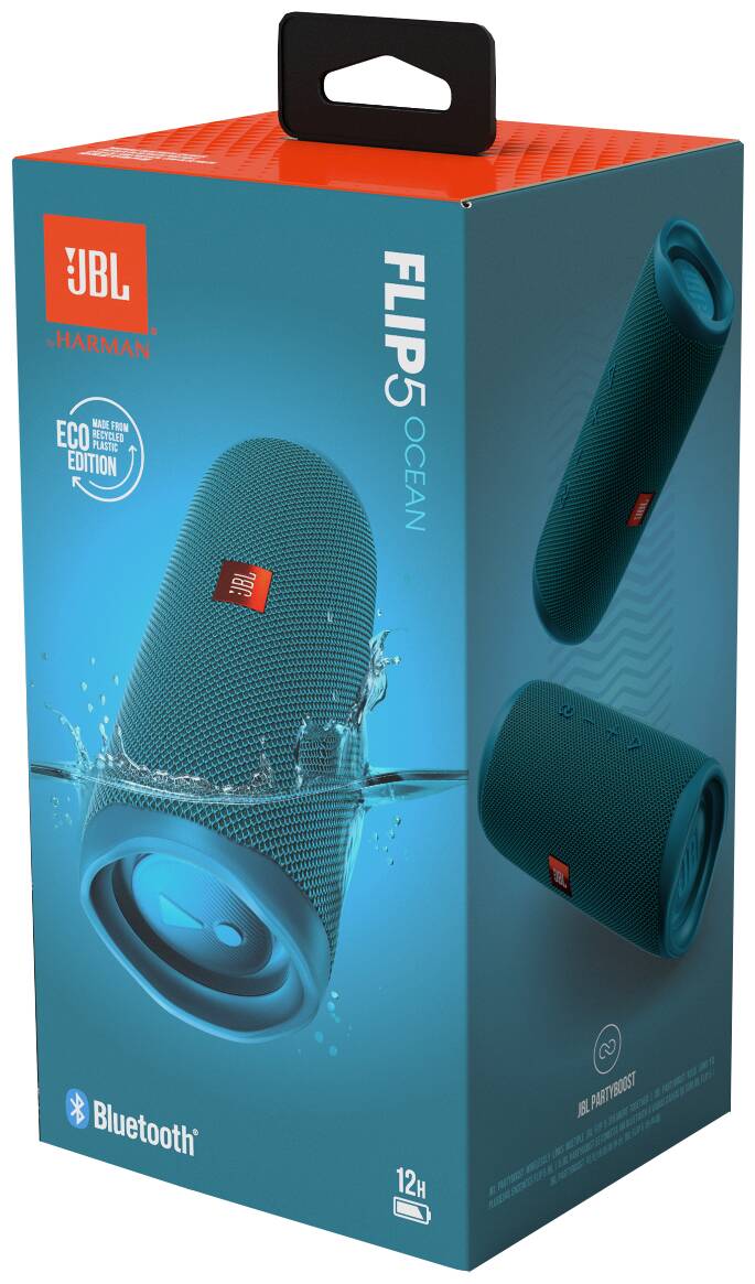 Колонка портативная JBL Flip 5 Eco Edition Blue (Синий) Global Version