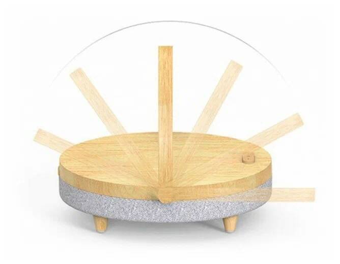 Колонка с функцией беспроводной зарядки EZVALO Wireless Charger Music Lamp (под дерево) (LYYD01) Wood (Дерево)