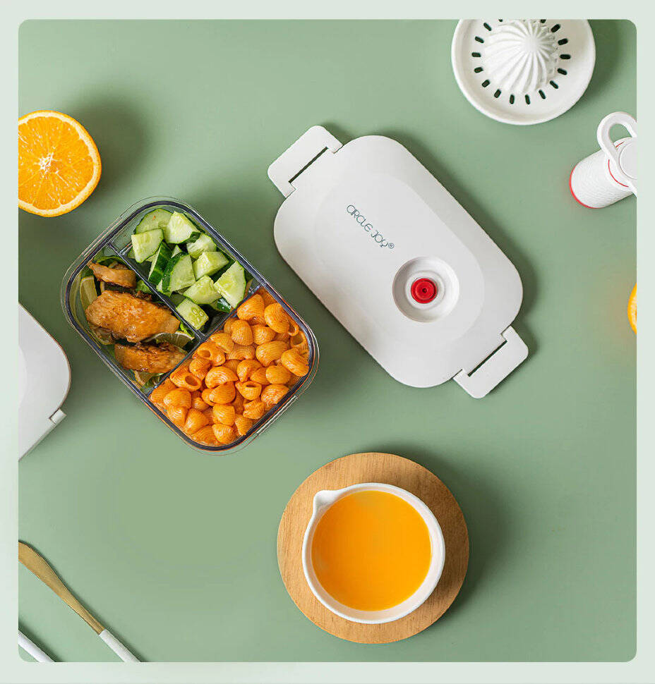 Вакуумный контейнер для продуктов Circle Joy 1L (CJ-VST04) White (Белый)