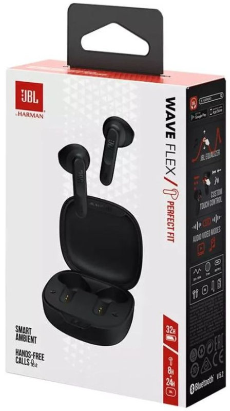 Беспроводные наушники JBL Wave FLEX (JBLWFLEXBLK) Black (Черный)