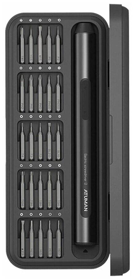Аккумуляторная отвертка DUKA E1 Electric Precisoon Screwdriver Set 25 in 1 Black (Черный)