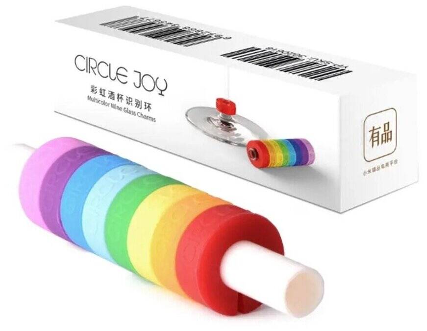 Цветные колечки для бокалов Circle Joy Wine Cup Identification Ring (разноцветный) Color (Цветной)
