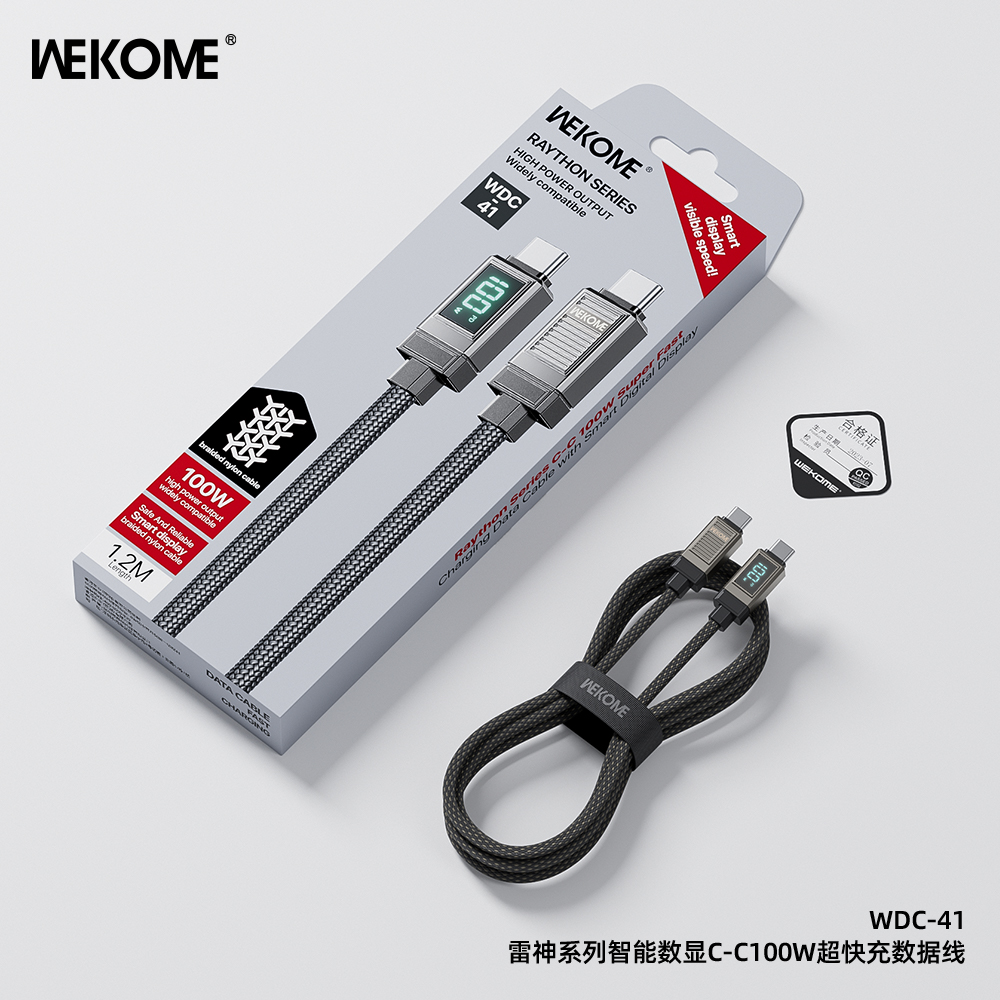 Кабель для мобильных устройств WEKOME 100W WDC-41 Black (Черный)