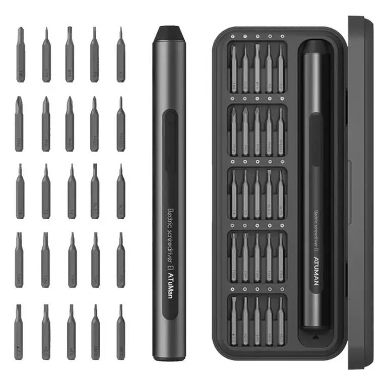 Аккумуляторная отвертка DUKA E1 Electric Precisoon Screwdriver Set 25 in 1 Black (Черный) Аккумуляторная отвертка DUKA E1 Electric Precisoon Screwdriver Set 25 in 1 Black (Черный)