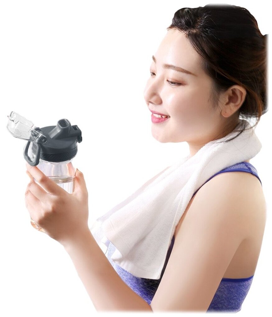 Бутылка для воды Xiaomi Quange Hello Life Tritan Sports Cup 480ml (SJ010101) Gray (Серый)