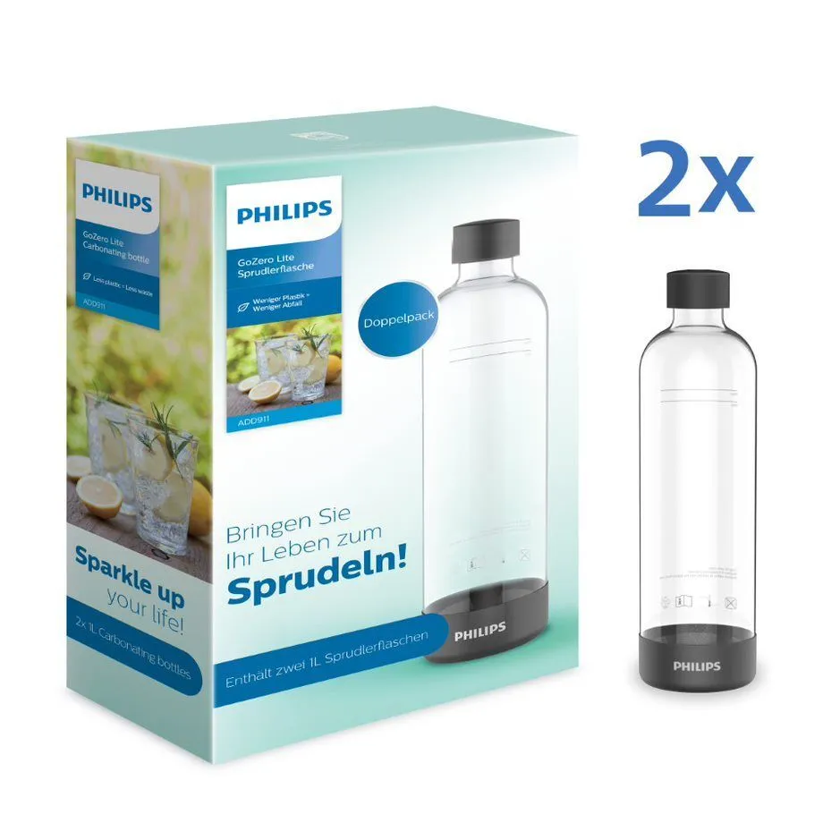 Бутылка для газирования Philips ADD911BK/10 1л (2шт) (4897099306870) Black (Черный)