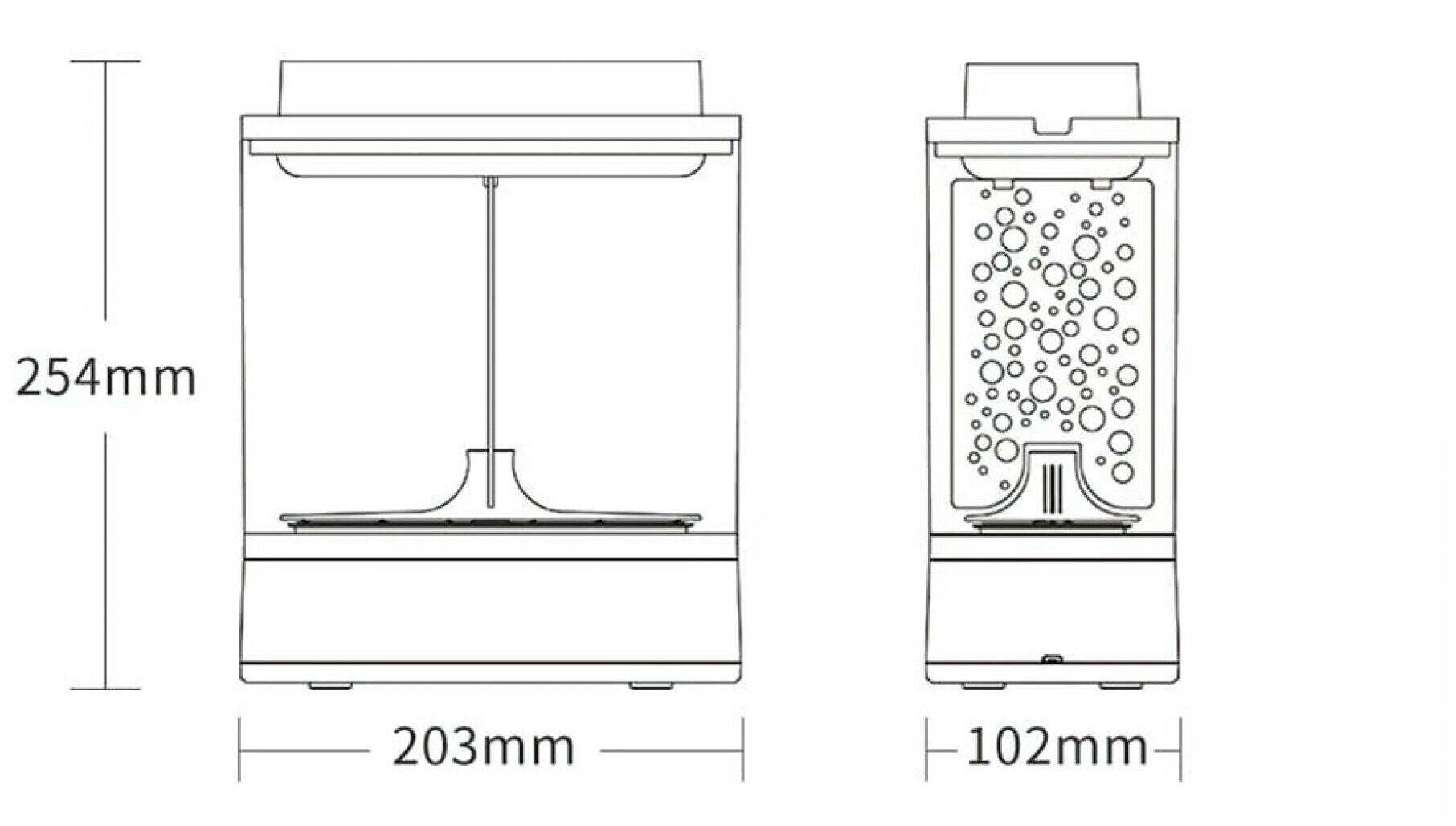 Аквариум Xiaomi Geometry Mini Lazy Fish Tank Pro C300 White (Белый)
