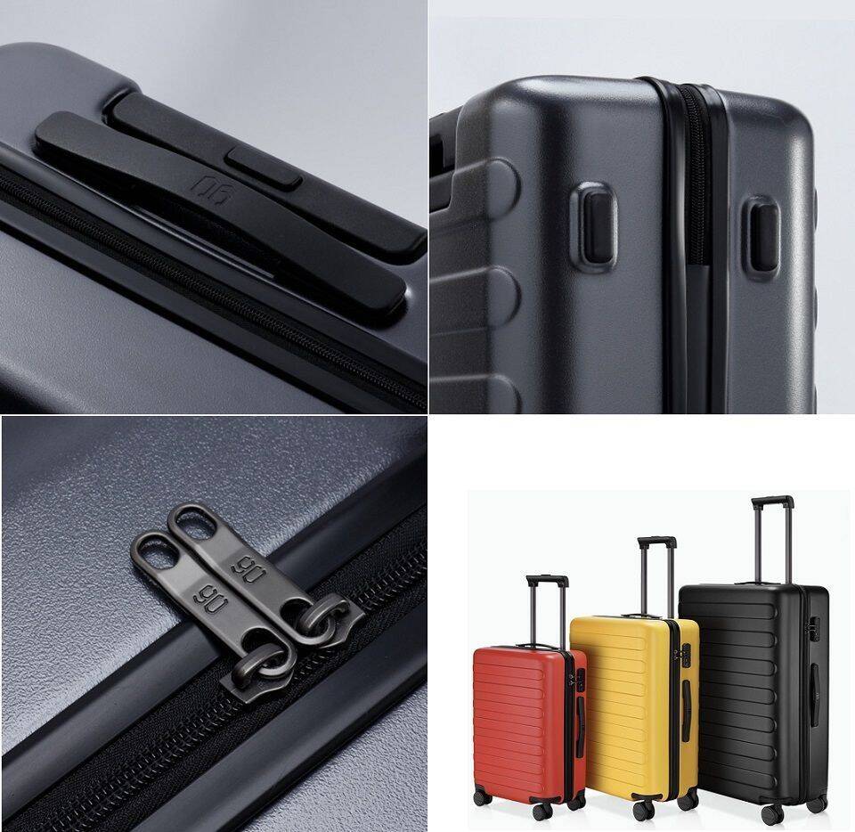 Чемодан 90 Points Seven Bar Suitcase 24" 65 л Black (Черный)