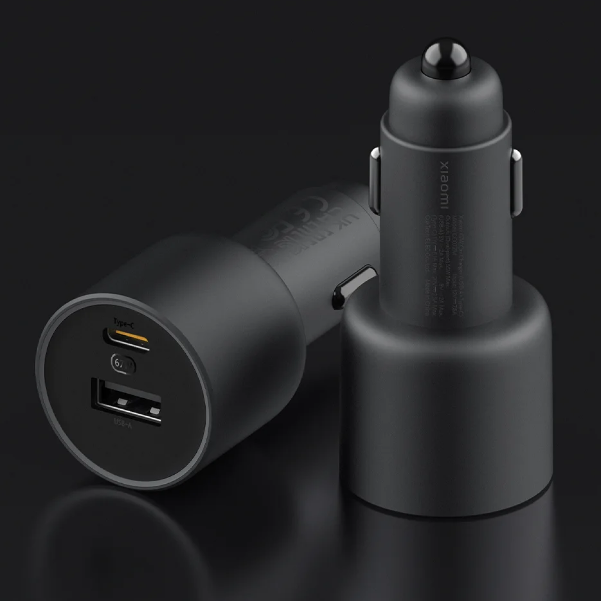Автомобильное зарядное устройство Xiaomi Car Charger 1A1C 67W (USB-A + Type-C) Black (Черный)