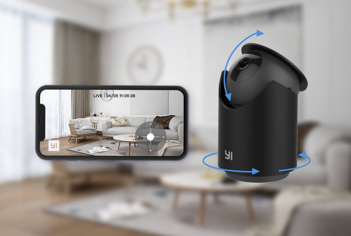 IP камера Xiaomi Yi Dome U Pro 2K HD Camera (H60GA) Black (Черный)