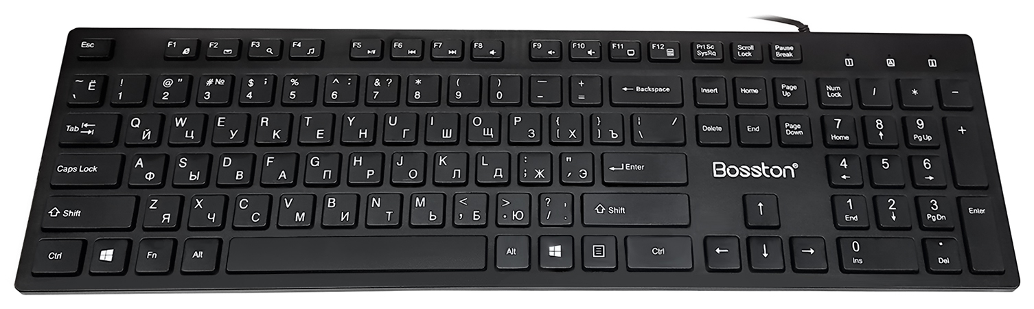 Клавиатура проводная игровая Bosston K820 (Русские буквы) Black (Черный)