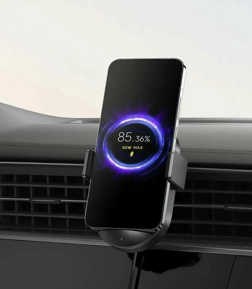 Держатель с беспроводной зарядкой Xiaomi Wireless Car Charger 50W MAX (MDY-17-EZ) Black (Черный) CN