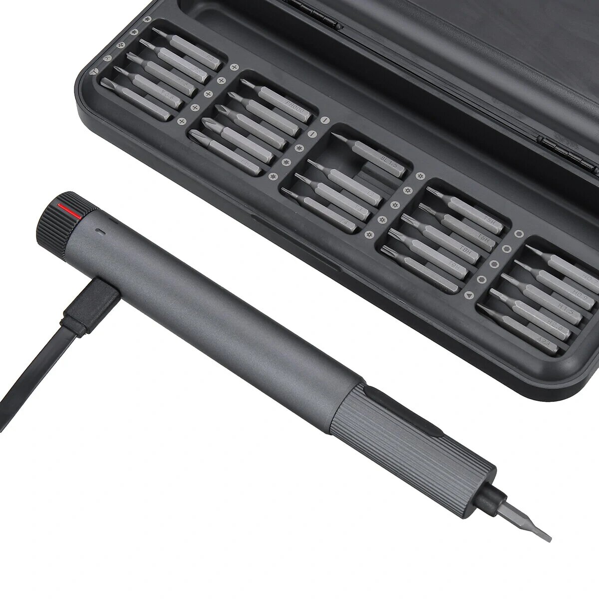 Аккумуляторная отвертка DUKA E2 Electric Precisoon Screwdriver Set 25 in 1 Black (Черный) Аккумуляторная отвертка DUKA E2 Electric Precisoon Screwdriver Set 25 in 1 Black (Черный)