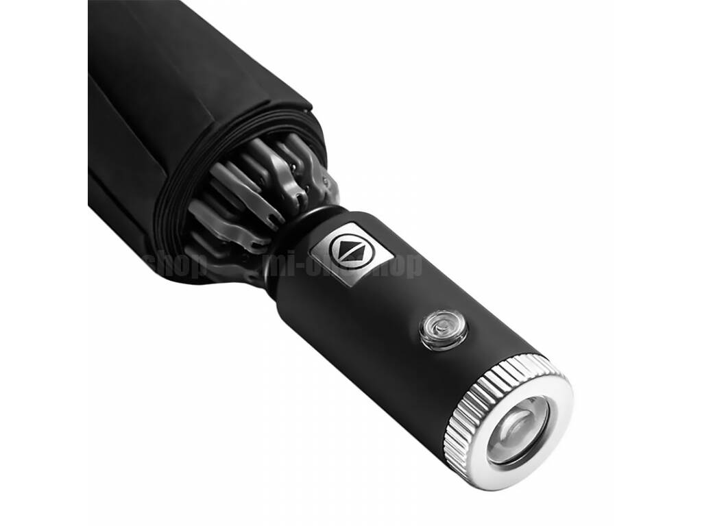 Зонт с фонариком Zuodu Reverse Folding Umbrella Black (Черный) Зонт с фонариком Zuodu Reverse Folding Umbrella Black (Черный)