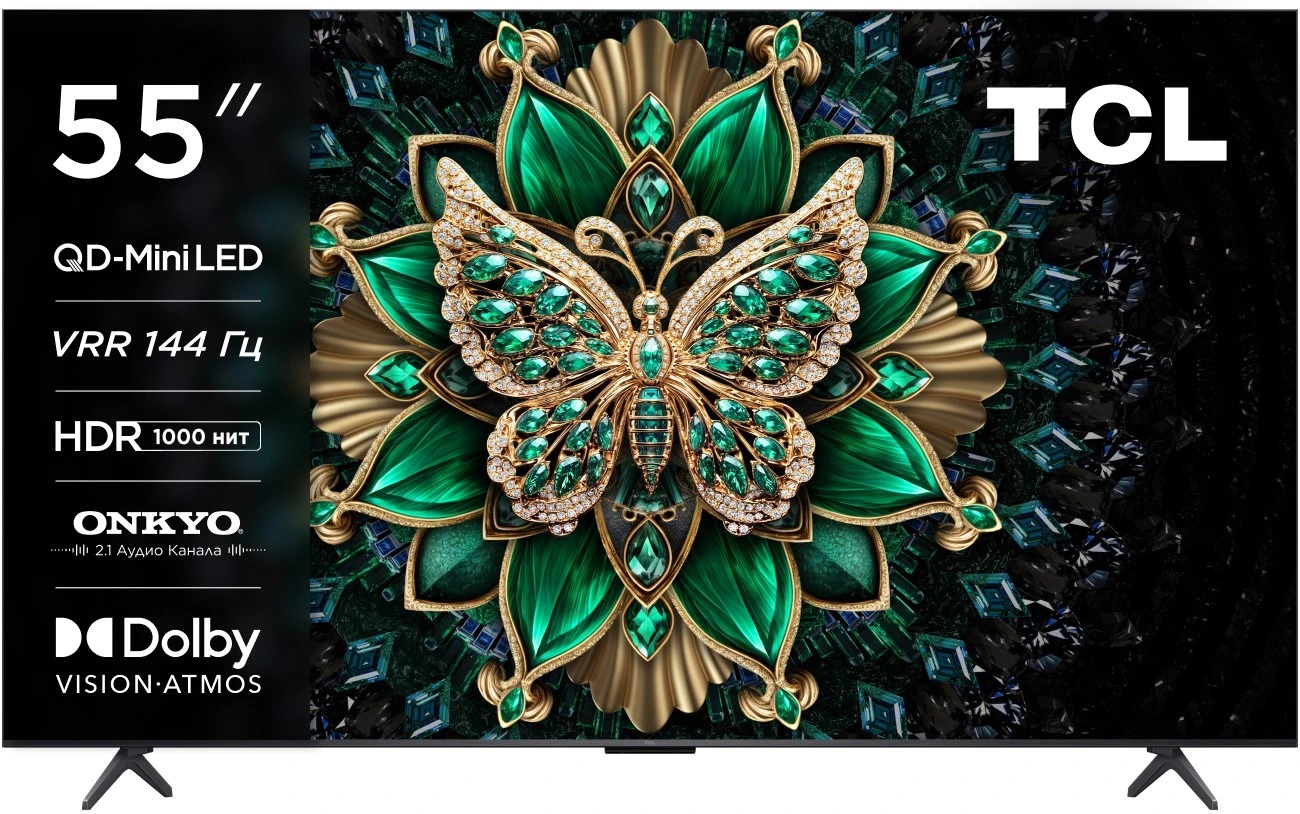 Телевизор TCL 55 C6KS 4K QD-Mini LED Black (Черный) Global Version Телевизор TCL 55 C6KS 4K QD-Mini LED Black (Черный) Global Version
