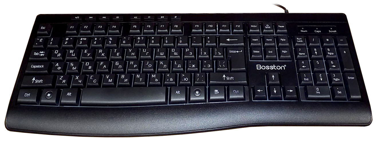 Клавиатура проводная игровая Bosston X18D (Русские буквы) Black (Черный) Клавиатура проводная игровая Bosston X18D (Русские буквы) Black (Черный)