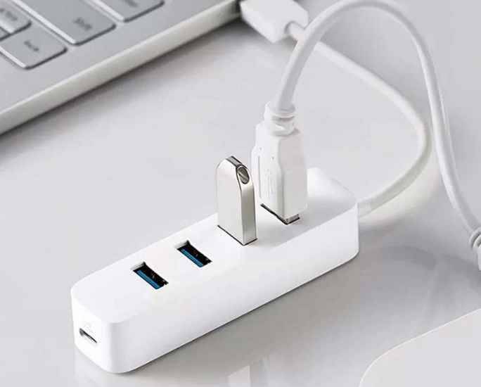 Адаптер сплиттер Xiaomi USB 3.0 Splitter (XMFXQ01QM) White (Белый)