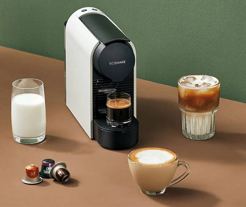 Кофемашина капсульная Scishare Capsule Coffee Machine (S1104) Silver (Серебристый)