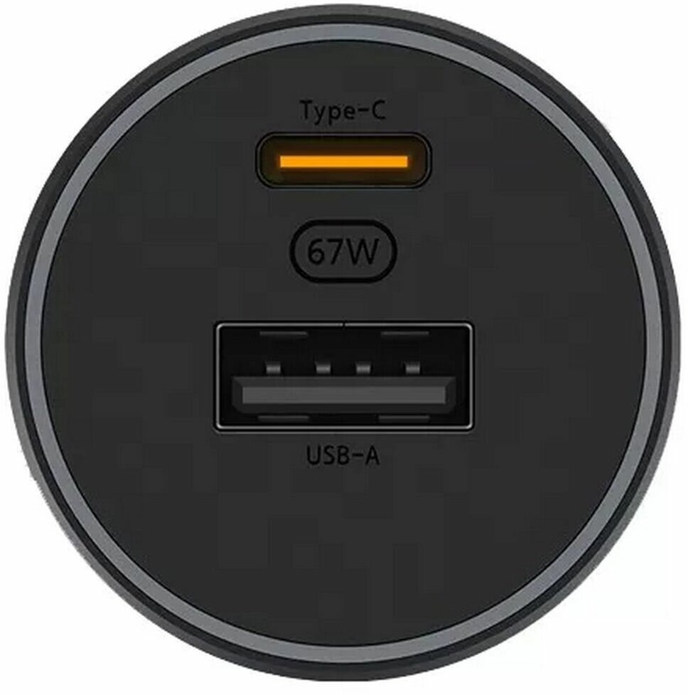 Автомобильное зарядное устройство Xiaomi Car Charger 1A1C 67W (USB-A + Type-C) Black (Черный)