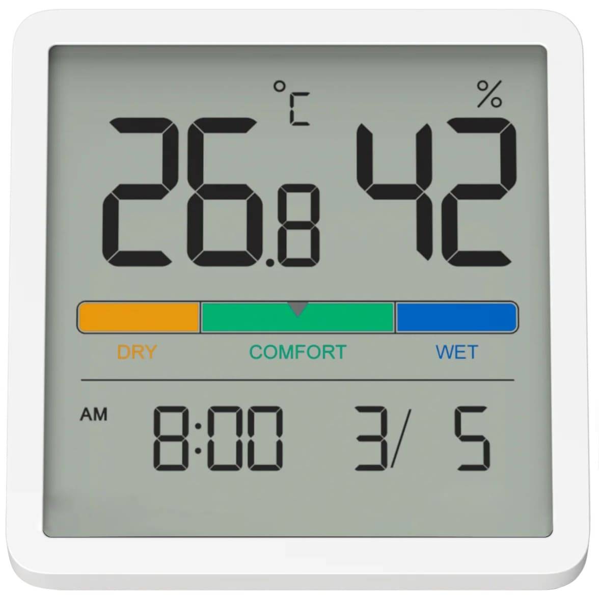 Метеостанция Xiaomi BEHEART Temperature and Humidity Clock Display W200 White (Белый)