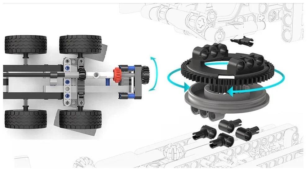 Конструктор подъемный кран Xiaomi Mitu Building Blocks Mobile Engineering Crane (MTJM03IQI) White (Белый)