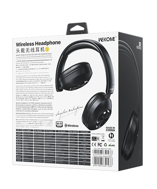 Беспроводные наушники WEKOME WM-13 Black (Черный)