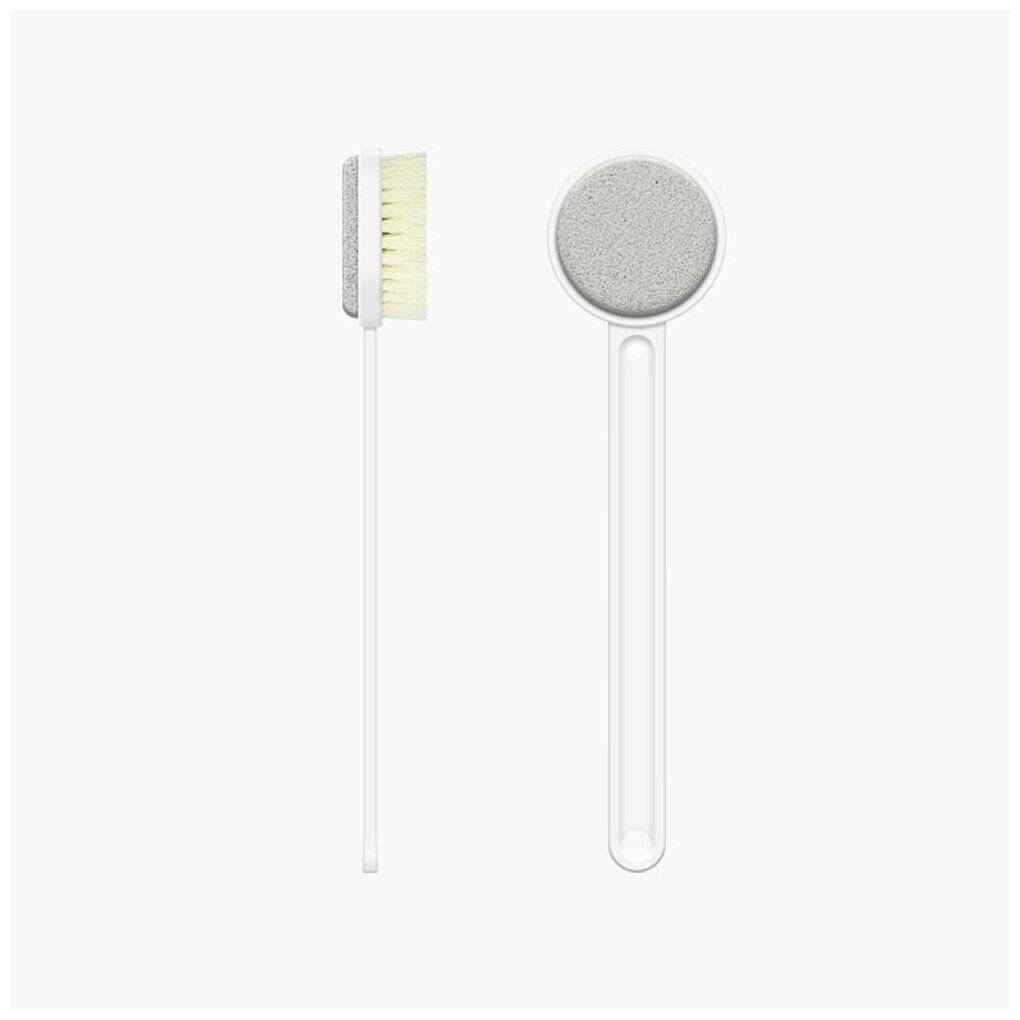 Щетка для душа Qualitell Double Sided Shower Brush с пемзой для пяток White (Белый)