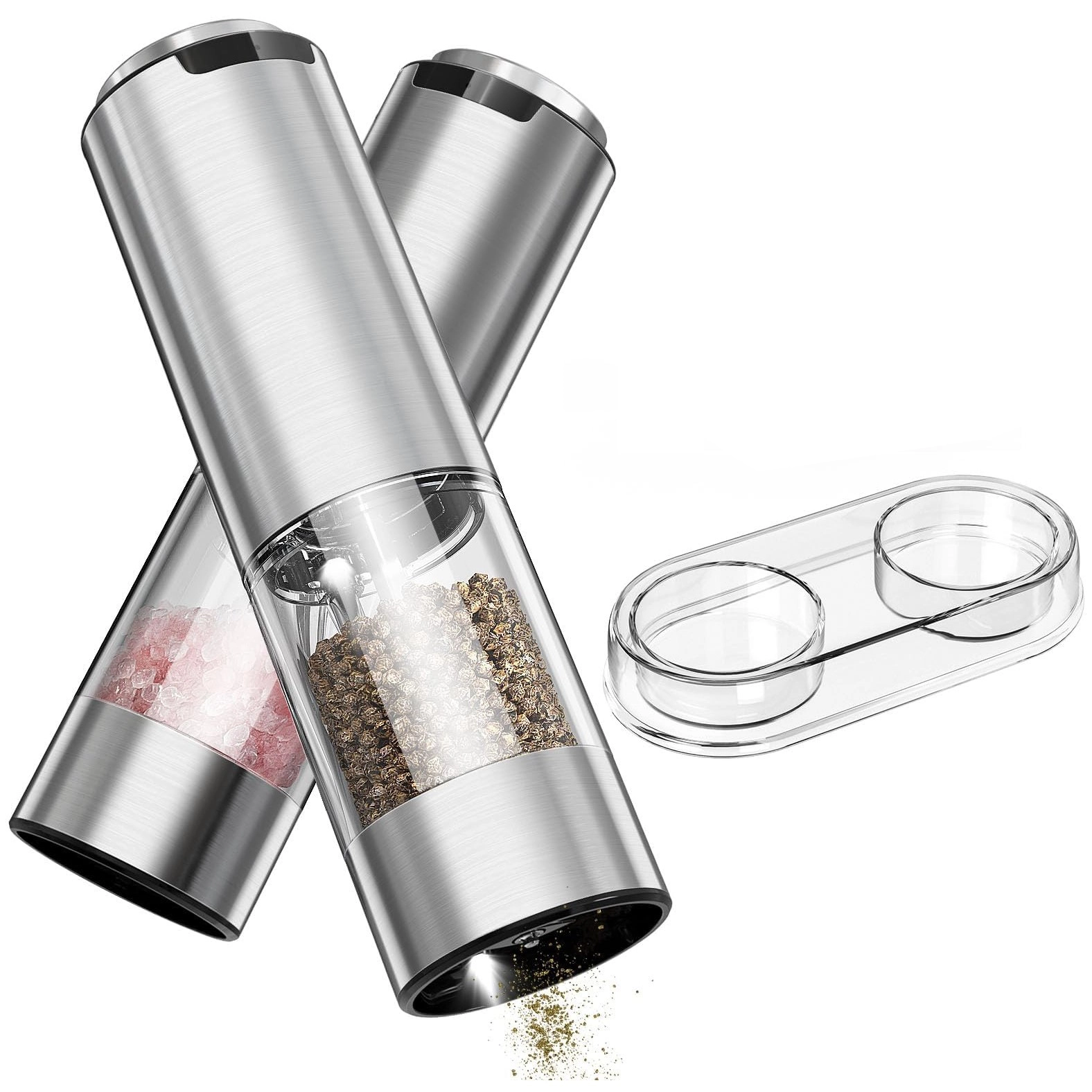 Набор электрических мельниц Circle Joy Electric Grinder Set (KYMQ-33A-H-BS) Silver (Серебристый)